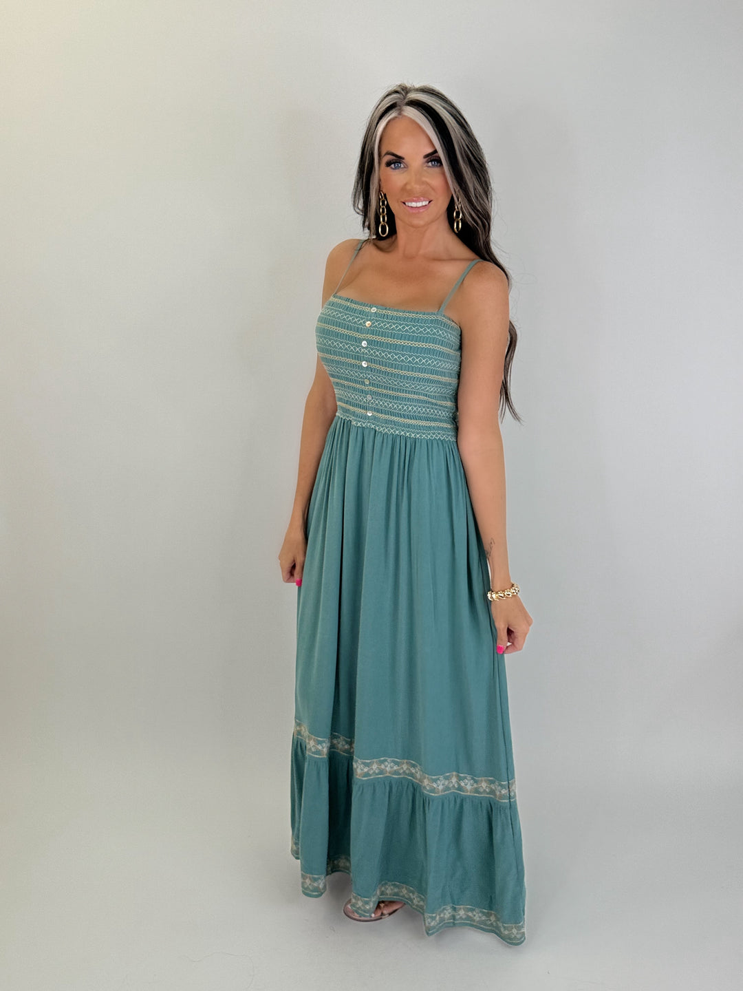 Drift Away Smocked Maxi Dress