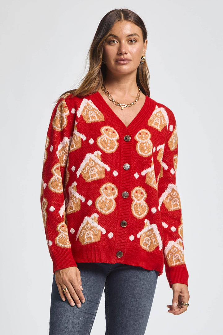 Gingerbread Holiday Cardigan