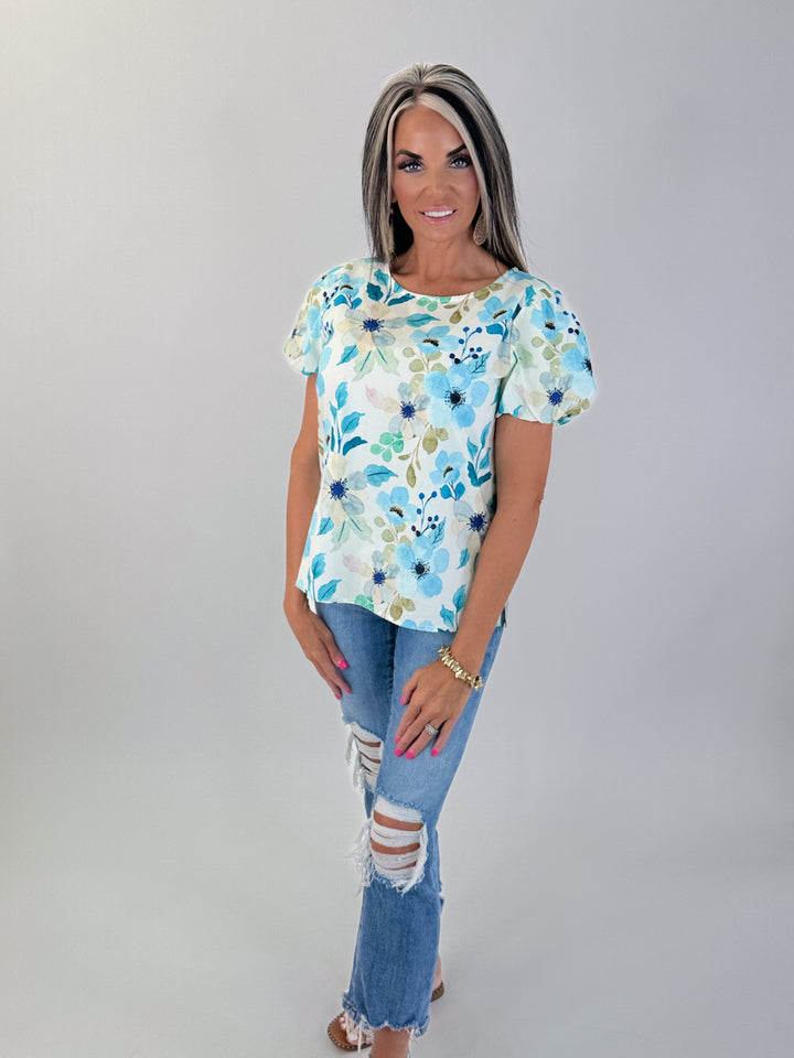 FRESH BLOOM FLORAL TOP