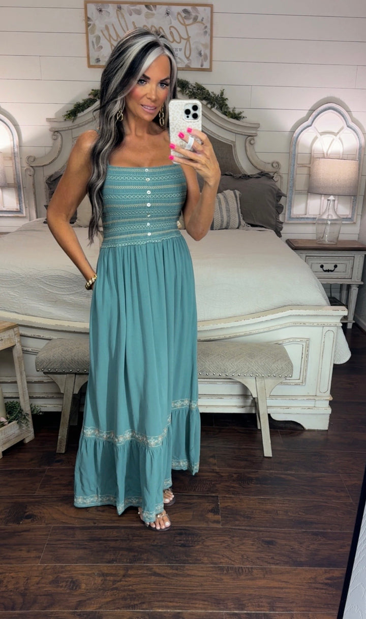 Drift Away Smocked Maxi Dress