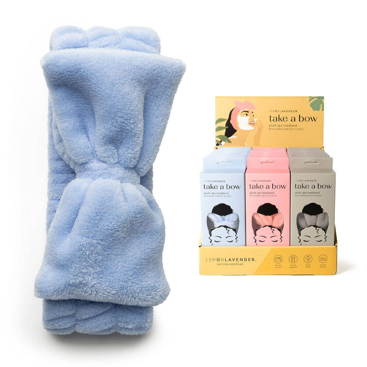 Lemon Lavender Take a Bow Ultra Plush Spa Headband