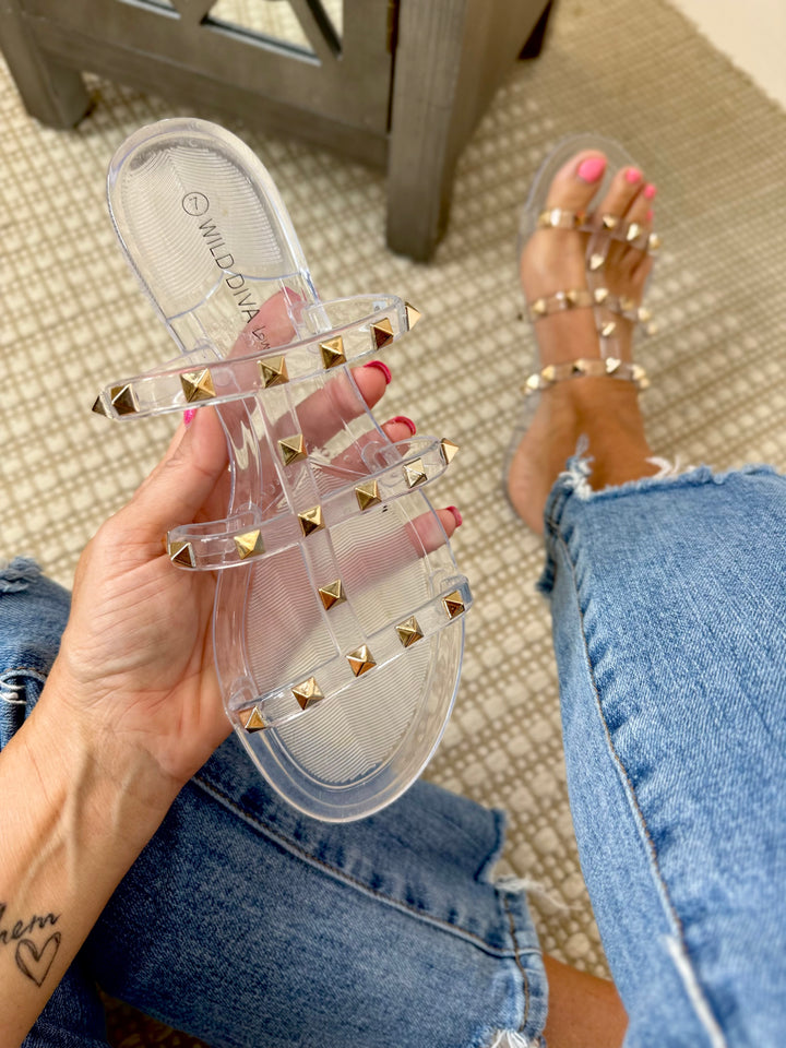 Stud Jelly Sandals- 2 colors available