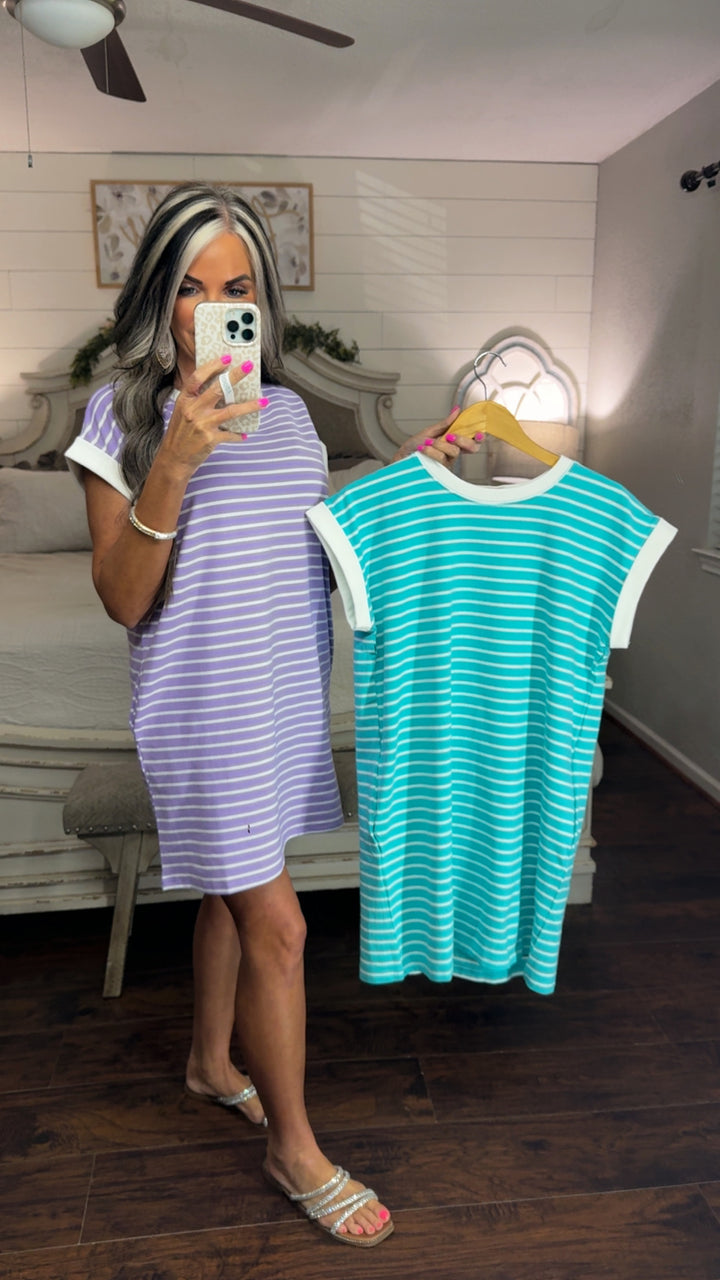 Easy Days Striped T-Shirt Dress