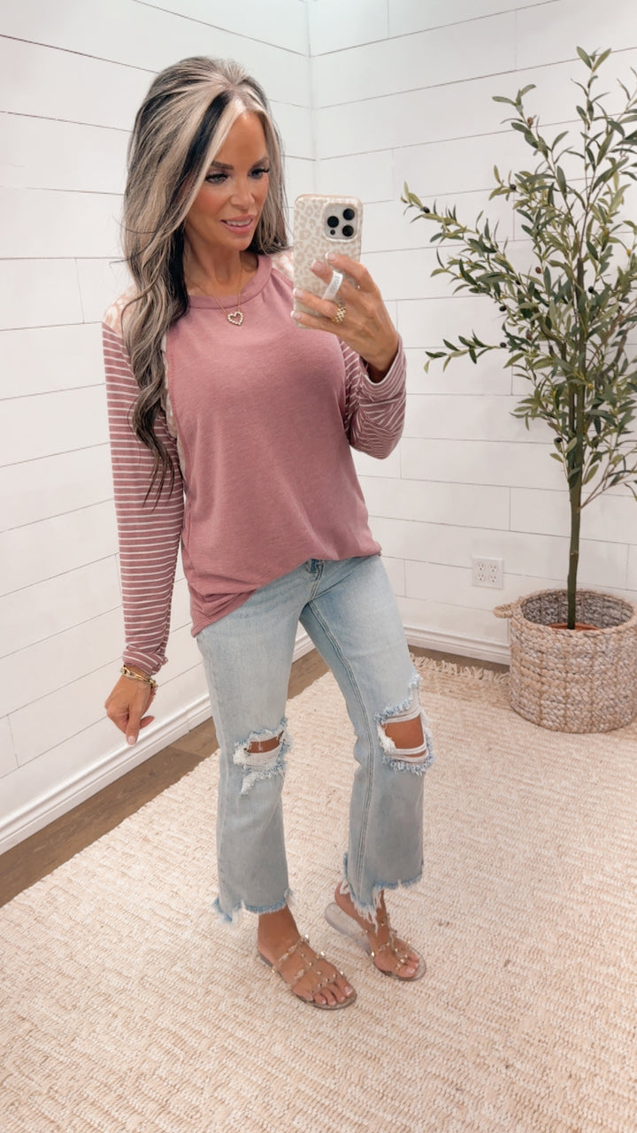 A Little Something Extra Mauve Top