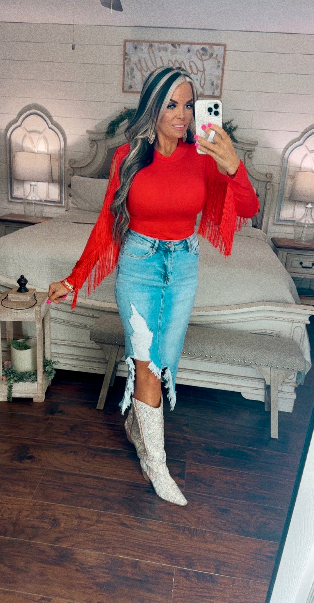 Firestarter Fringe Top bodysuit
