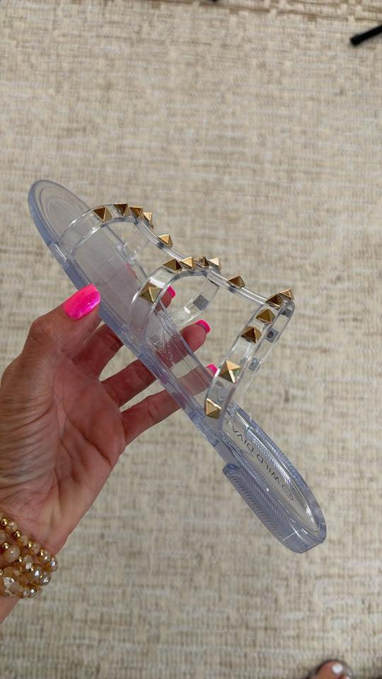 Stud Jelly Sandals- 2 colors available
