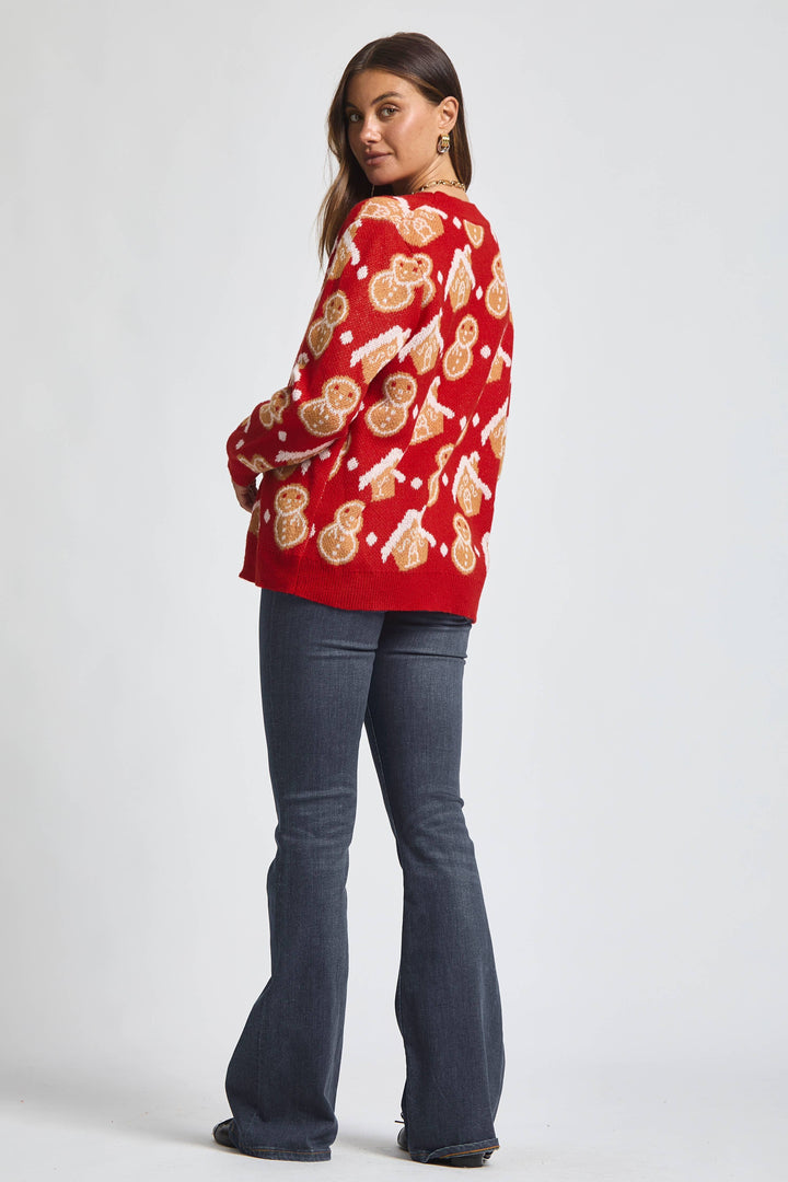Gingerbread Holiday Cardigan